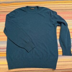 NAADAM Teal Blue Crew Neck Long Sleeve 100% Cashmere Sweater‎ Men's XL